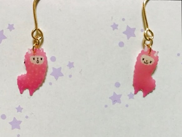 アルパカのゆらりんピアス nicojun